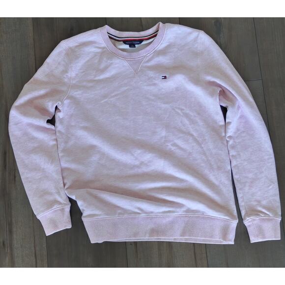 Tommy Hilfiger Sweatshirt Women’s XS Light Pink Crewneck Pullover Classic - Picture 1 of 6
